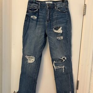 Hidden Jeans 29” Distressed Straight Leg Excellent Condition